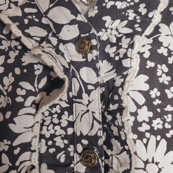 New Lanz of Salzburg Dress Womens 1X Black White Floral Butterflies Cottagecore - Picture 4 of 10